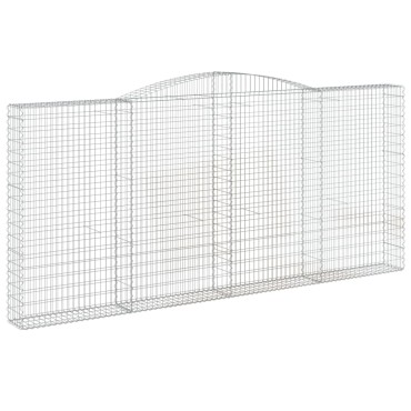 vidaXL Συρματοκιβώτια Τοξωτά 8 τεμ. 400x30x180/200 εκ. Γαλβαν. Ατσάλι