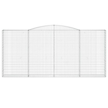 vidaXL Συρματοκιβώτια Τοξωτά 8 τεμ. 400x30x180/200 εκ. Γαλβαν. Ατσάλι