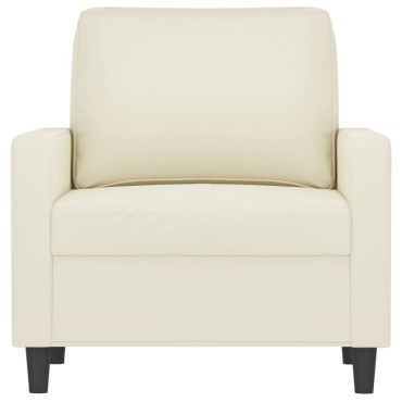 vidaXL Πολυθρόνα Κρεμ Βελούδινη 78x77x80cm 1 τεμ. Γωνιακός
