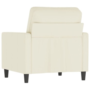 vidaXL Πολυθρόνα Κρεμ Βελούδινη 78x77x80cm 1 τεμ. Γωνιακός