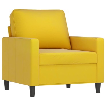 vidaXL Πολυθρόνα Κίτρινο Βελούδινη 78x77x80cm 1 τεμ. Γωνιακός