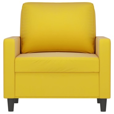 vidaXL Πολυθρόνα Κίτρινο Βελούδινη 78x77x80cm 1 τεμ. Γωνιακός