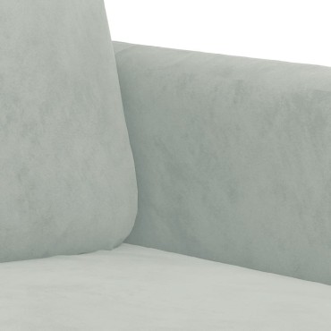 vidaXL Πολυθρόνα Ανοιχτό Γκρι Βελούδινη 78x77x80cm 1 τεμ. Γωνιακός