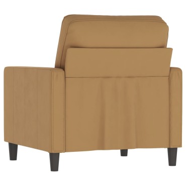 vidaXL Πολυθρόνα Καφέ Βελούδινη 78x77x80cm 1 τεμ. Γωνιακός