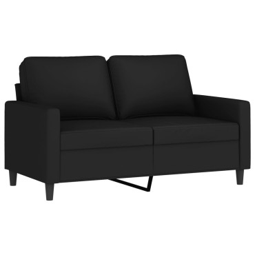 vidaXL Καναπές Διθέσιος Μαύρο Βελούδινος 138x77x80cm 1 τεμ.