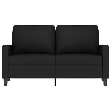 vidaXL Καναπές Διθέσιος Μαύρο Βελούδινος 138x77x80cm 1 τεμ.