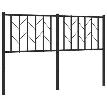 vidaXL Κεφαλάρι Μαύρο Μεταλλικό 142x3x90cm 1 τεμ.