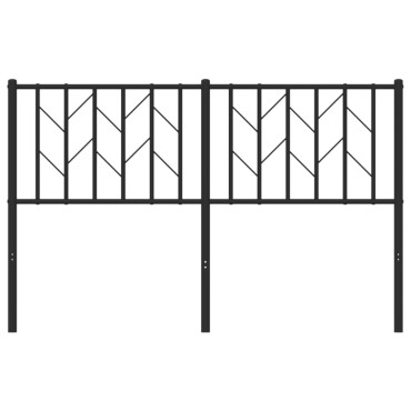 vidaXL Κεφαλάρι Μαύρο Μεταλλικό 142x3x90cm 1 τεμ.