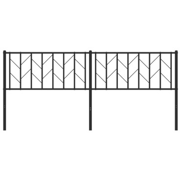 vidaXL Κεφαλάρι Μαύρο Μεταλλικό 198x3x90cm 1 τεμ.