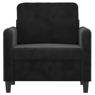 vidaXL Πολυθρόνα Μαύρη Βελούδινη 78x77x80cm 1 τεμ. Γωνιακός