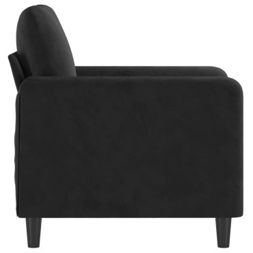 vidaXL Πολυθρόνα Μαύρη Βελούδινη 78x77x80cm 1 τεμ. Γωνιακός