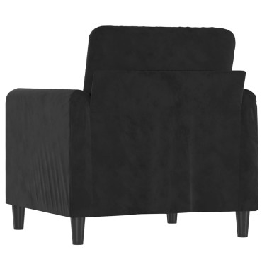vidaXL Πολυθρόνα Μαύρη Βελούδινη 78x77x80cm 1 τεμ. Γωνιακός