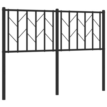 vidaXL Κεφαλάρι Μαύρο Μεταλλικό 125x3x90cm 1 τεμ.
