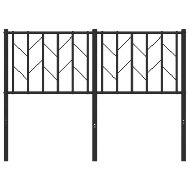 vidaXL Κεφαλάρι Μαύρο Μεταλλικό 125x3x90cm 1 τεμ.