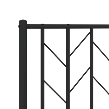 vidaXL Κεφαλάρι Μαύρο Μεταλλικό 125x3x90cm 1 τεμ.