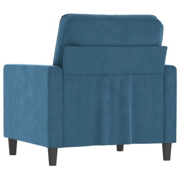 vidaXL Πολυθρόνα Μπλε Βελούδινη 78x77x80cm 1 τεμ. Γωνιακός