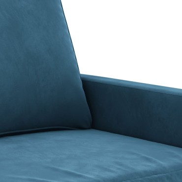 vidaXL Πολυθρόνα Μπλε Βελούδινη 78x77x80cm 1 τεμ. Γωνιακός