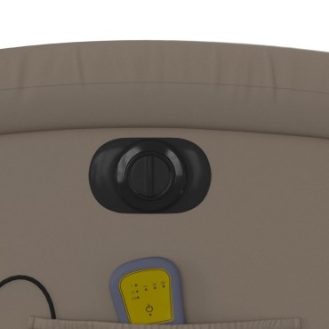 vidaXL Πολυθρόνα Μασάζ Ανακλ. Ηλεκτρική Καπουτσίνο από Συνθετικό Δέρμα 71x86,5x99,5cm 1 τεμ.