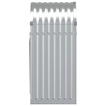 vidaXL Ξυλοθήκη Ασημί 40x45x100 εκ. από Γαλβανισμένο Ατσάλι