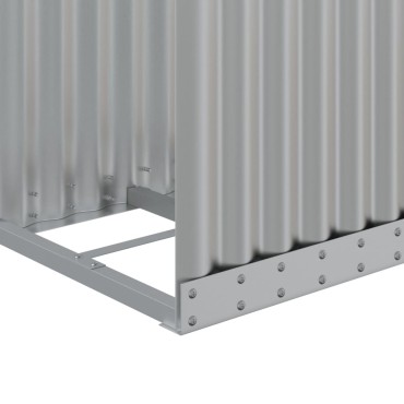 vidaXL Ξυλοθήκη Ασημί 40x45x100 εκ. από Γαλβανισμένο Ατσάλι