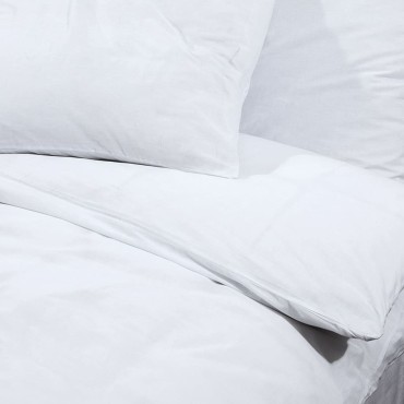 vidaXL Σετ Παπλωματοθήκης Λευκό 200x220 εκ. Βαμβακερό