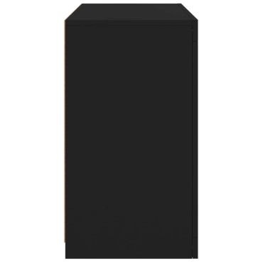vidaXL Μπουφές με LED Μαύρος 60,5x37x67cm 1 τεμ.