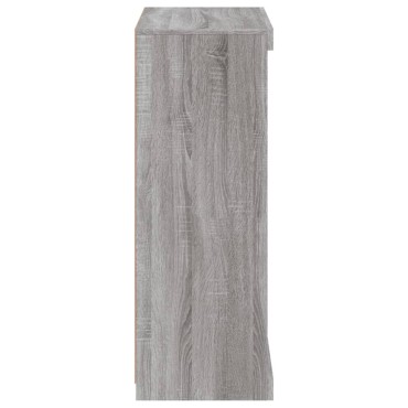 vidaXL Μπουφές με LED Γκρι Sonoma 60,5x37x100cm 1 τεμ.