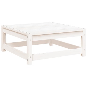 vidaXL Υποπόδιο Κήπου Λευκό 70x70x30cm από Μασίφ Ξύλο Πεύκου 1 τεμ. Γωνιακός
