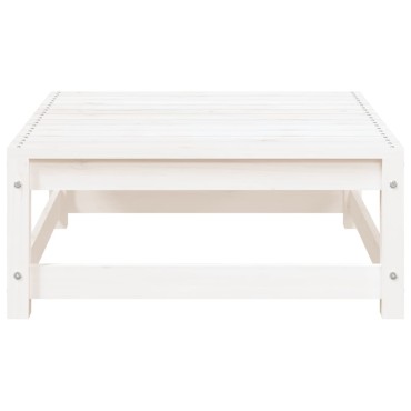 vidaXL Υποπόδιο Κήπου Λευκό 70x70x30cm από Μασίφ Ξύλο Πεύκου 1 τεμ. Γωνιακός