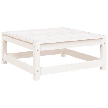 vidaXL Υποπόδιο Κήπου Λευκό 70x70x30cm από Μασίφ Ξύλο Πεύκου 1 τεμ. Γωνιακός