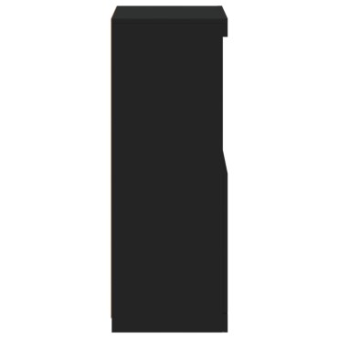 vidaXL Μπουφές με Φώτα LED Μαύρος 41x37x100cm 1 τεμ.