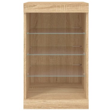 vidaXL Μπουφές με LED Sonoma Δρυς 41x37x67cm 1 τεμ.