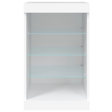 vidaXL Μπουφές με Φώτα LED Λευκός 41x37x67cm 1 τεμ.