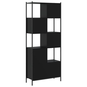 vidaXL Βιβλιοθήκη Μαύρη 72x28x172cm από Επεξεργασμένο Ξύλο 1 τεμ.