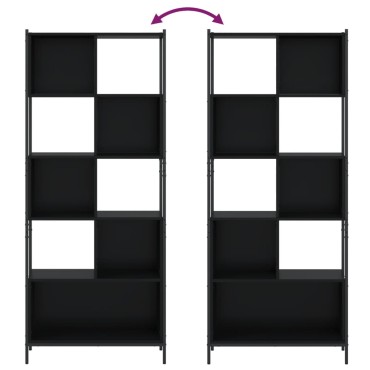 vidaXL Βιβλιοθήκη Μαύρη 72x28x172cm από Επεξεργασμένο Ξύλο 1 τεμ.