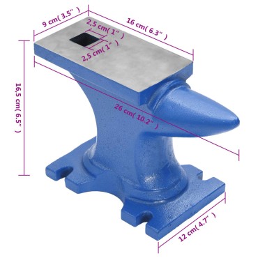 vidaXL Αμόνι Μπλε 10,9 κ. από Χυτοσίδηρο