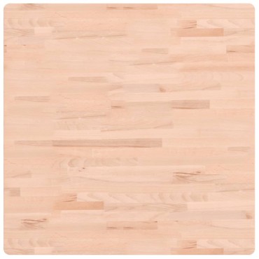 vidaXL Επιφάνεια Τραπεζιού Τετράγωνη 80x80x4cm Μασίφ Ξύλο Οξιάς 1 τεμ.