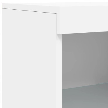 vidaXL Μπουφές με Φώτα LED Λευκός 41x37x100cm 1 τεμ.