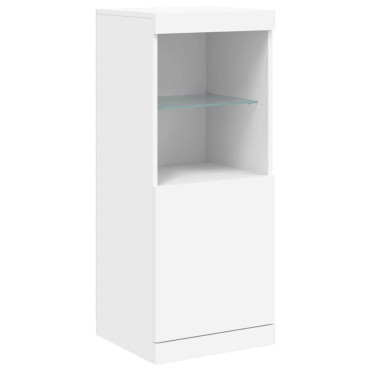 vidaXL Μπουφές με Φώτα LED Λευκός 41x37x100cm 1 τεμ.