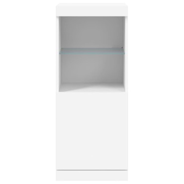 vidaXL Μπουφές με Φώτα LED Λευκός 41x37x100cm 1 τεμ.