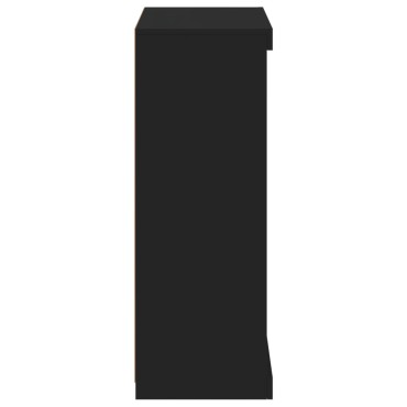 vidaXL Μπουφές με Φώτα LED Μαύρος 60,5x37x100cm 1 τεμ.