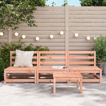 vidaXL Καναπέδες Κήπου Χωρ. Μπράτσα 3 τεμ. 70x70x67cm Μασίφ Ψευδοτσούγκα Τριθέσιος