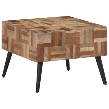 vidaXL Τραπεζάκι Σαλονιού Γκρι 55x55x40cm Μασίφ Ανακυκλωμένο Ξύλο Teak 1 τεμ.