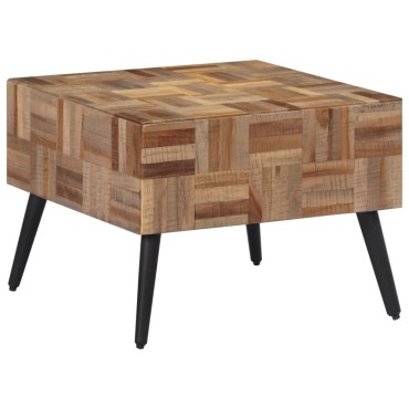 vidaXL Τραπεζάκι Σαλονιού Γκρι 55x55x40cm Μασίφ Ανακυκλωμένο Ξύλο Teak 1 τεμ.