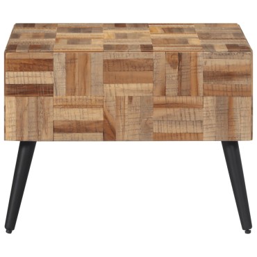 vidaXL Τραπεζάκι Σαλονιού Γκρι 55x55x40cm Μασίφ Ανακυκλωμένο Ξύλο Teak 1 τεμ.