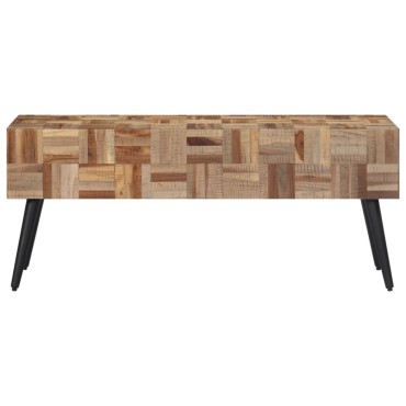 vidaXL Πάγκος 110x35x45cm από Μασίφ Ανακυκλωμένο Teak