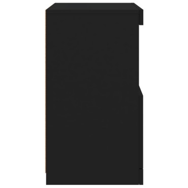 vidaXL Μπουφές με Φώτα LED Μαύρος 41x37x67cm 1 τεμ.