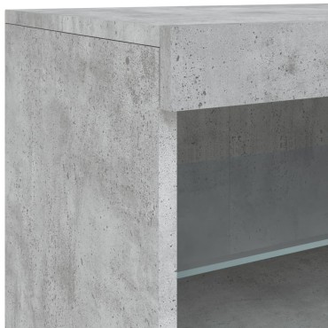 vidaXL Μπουφές με LED Γκρι Σκυροδέματος 41x37x67cm 1 τεμ.