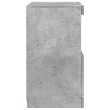 vidaXL Μπουφές με LED Γκρι Σκυροδέματος 41x37x67cm 1 τεμ.