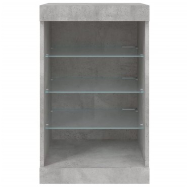 vidaXL Μπουφές με LED Γκρι Σκυροδέματος 41x37x67cm 1 τεμ.